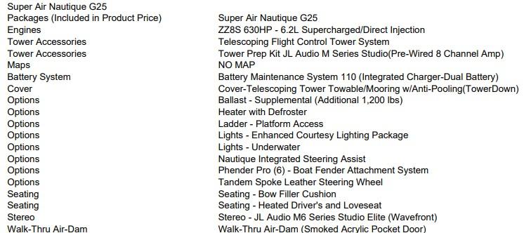 2025 NAUTIQUE G25 W/ZZ8S SUPERCHARGED POWER PLANT