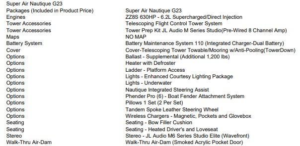 2025 Nautique G23 W/ZZ8S 630HP SuperCharged Power Plant