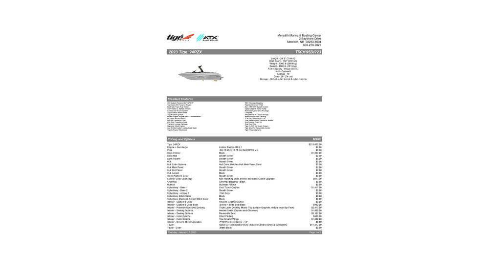 2023 Tige 24RZX - TIGE FACTORY INCENTIVES!