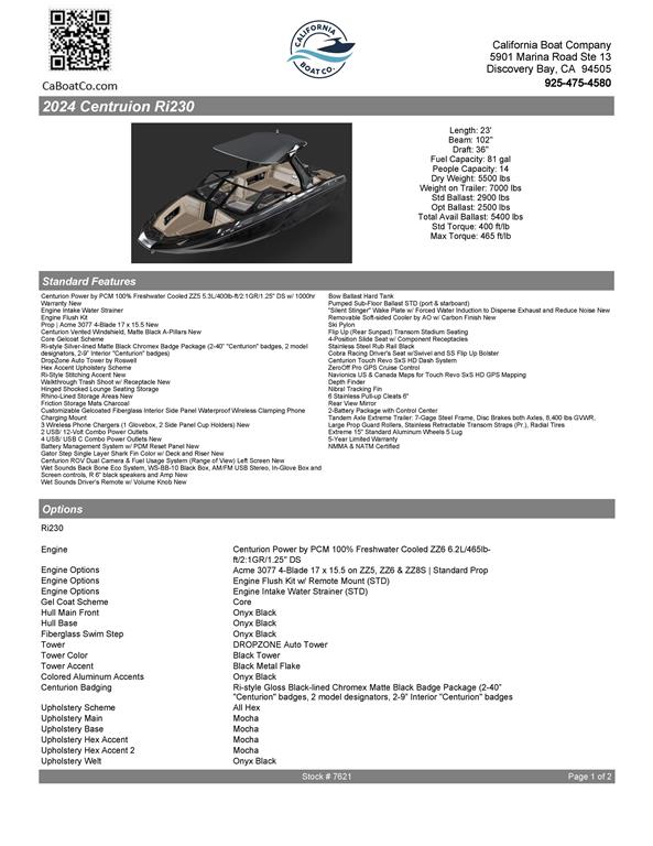 2024 Centurion Ri230
