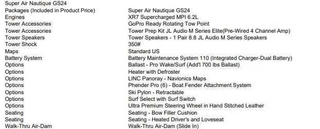 2019 NAUTIQUE GS24 W/XR7 550HP SUPERCHARGED POWER PLANT
