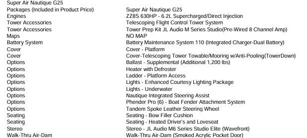 2025 Nautique G25 W/ZZ8S 630HP SuperCharged Power Plant