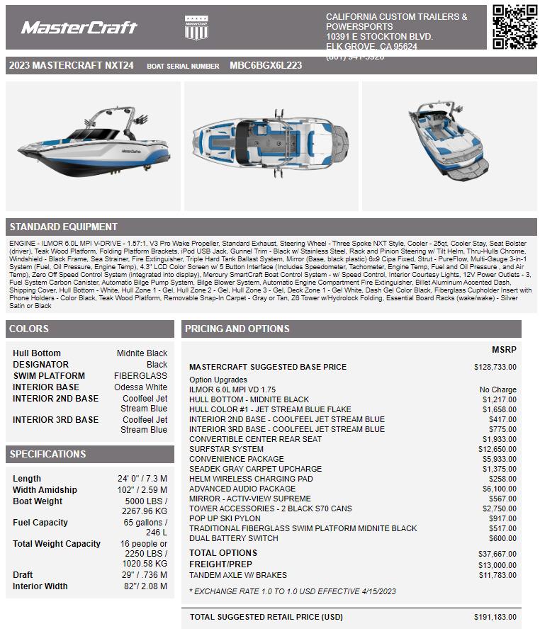 2023 MASTERCRAFT NXT24