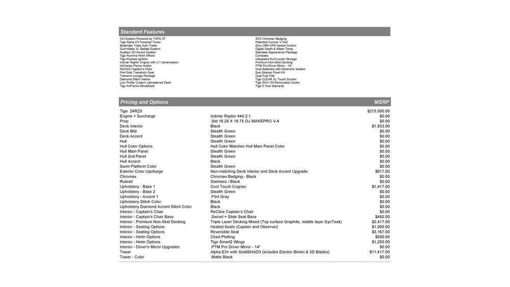 2023 Tige 24RZX - TIGE FACTORY INCENTIVES!
